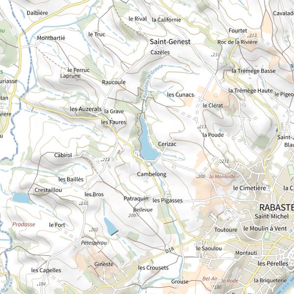 Plan cartographique de Plan d'Eau de les Auzerals