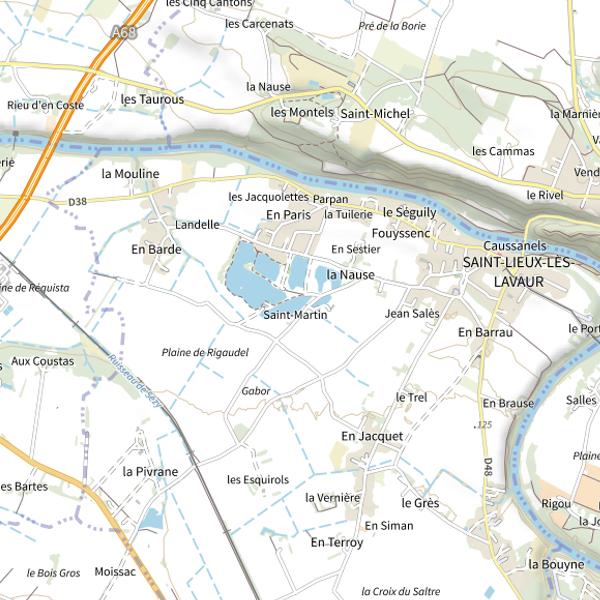 Plan cartographique de Plan d'Eau de Ludolac (Saint-Lieux-lès-Lavaur)