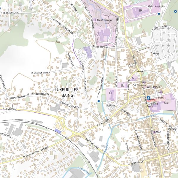 Plan cartographique de Plan d'eau de Luxeuil les Bains