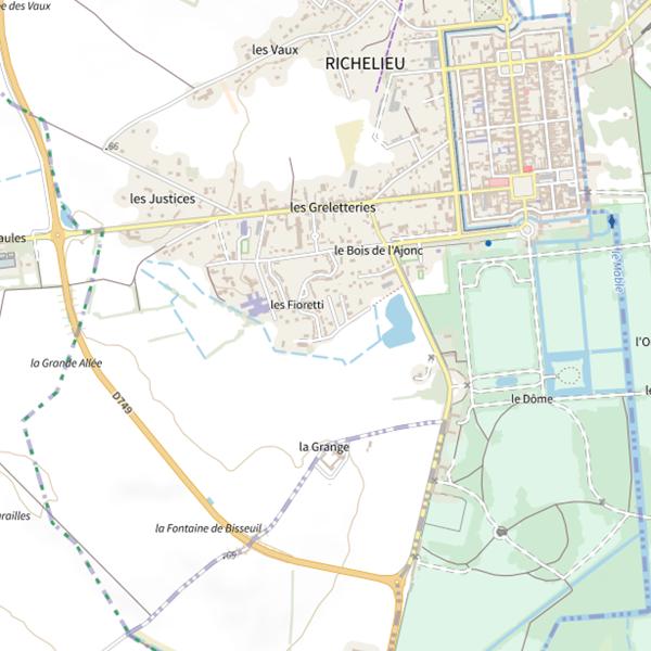 Plan cartographique de Plan d'eau de Marillet