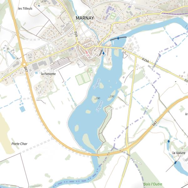 Plan cartographique de Plan d'Eau de Marnay