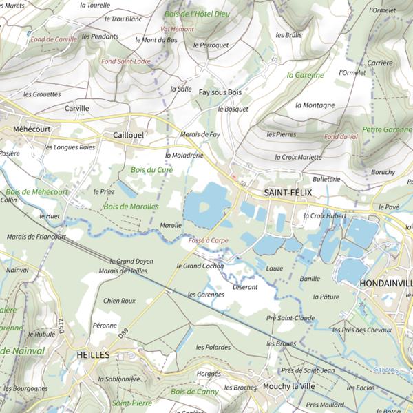 Plan cartographique de Plan d'Eau de Marolle
