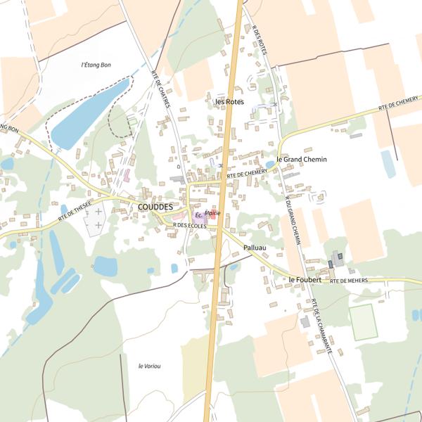 Plan cartographique de Plan d'eau de Morthèze