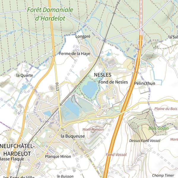 Plan cartographique de Plan d'Eau de Nesles