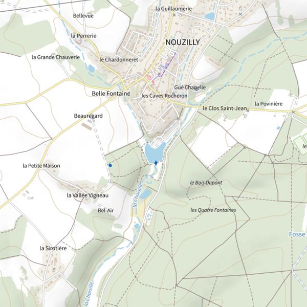 Plan cartographique de Plan d'Eau de Nouzilly