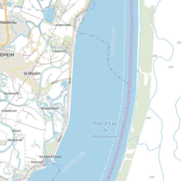 Plan cartographique de Plan d'Eau de Plobsheim