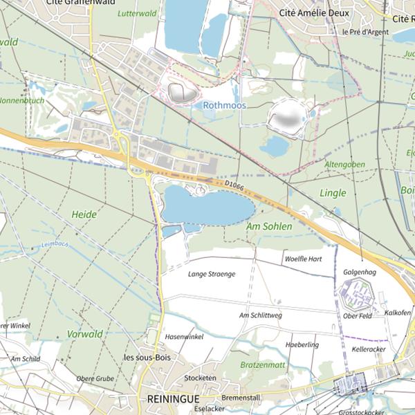 Plan cartographique de Plan d'Eau de Reiningue