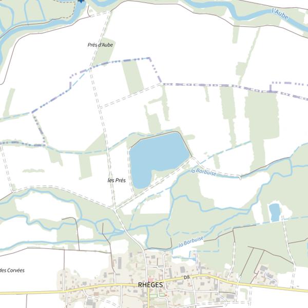 Plan cartographique de Plan d'Eau de Rhèges
