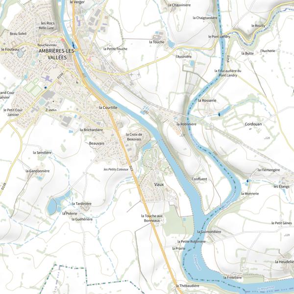 Plan cartographique de Plan d'Eau de Saint-Fraimbault
