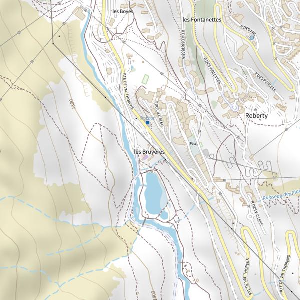 Plan cartographique de Plan d'eau de Saint Germain les Belles (Les Belleville)