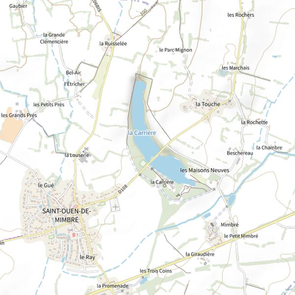 Plan cartographique de Plan d'Eau de Saint Ouen