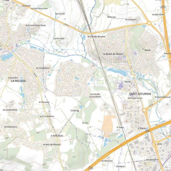 Plan cartographique de Plan d'eau de Saint Paul (Saint-Saturnin)