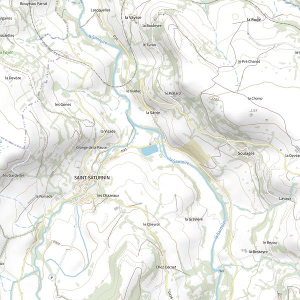 Plan cartographique de Plan d'eau de Saint-Saturnin