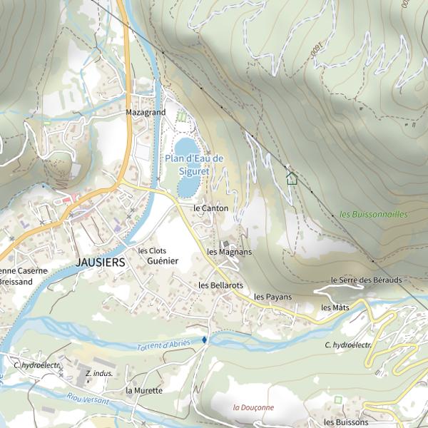Plan cartographique de Plan d'eau de Siguret