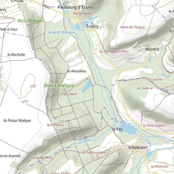 Plan cartographique de Plan d'Eau de Tauchère
