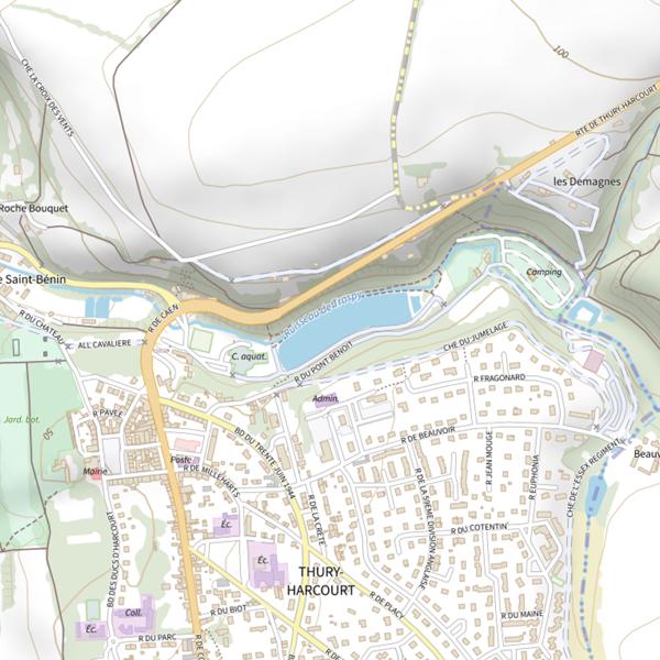 Plan cartographique de Plan d'eau de Thury-Harcourt