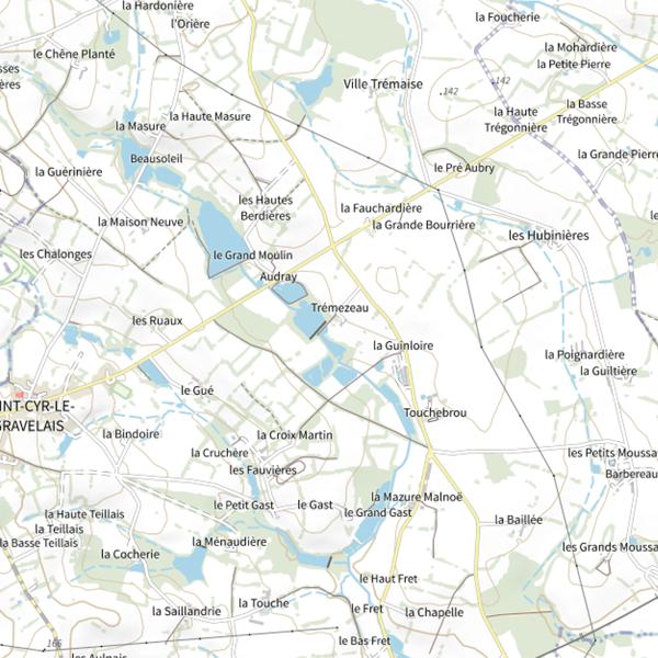 Plan cartographique de Plan d'eau de Trémezeau
