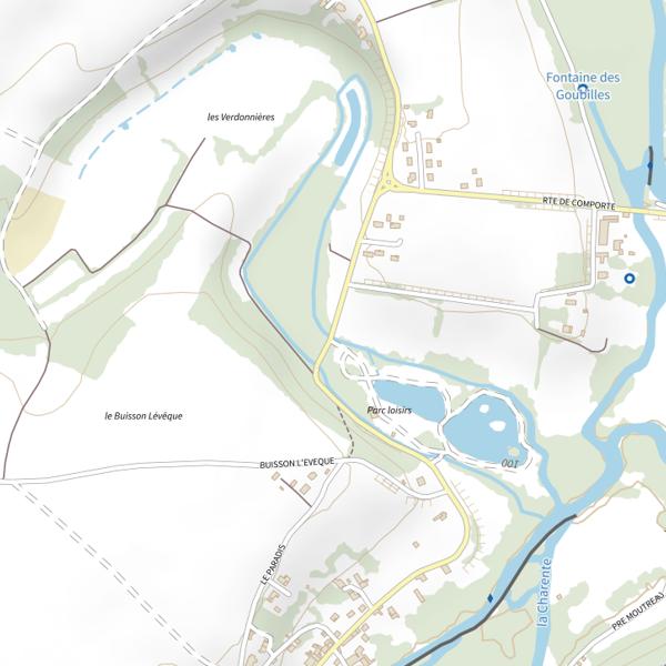 Plan cartographique de Plan d'eau de Val-de-Comporté