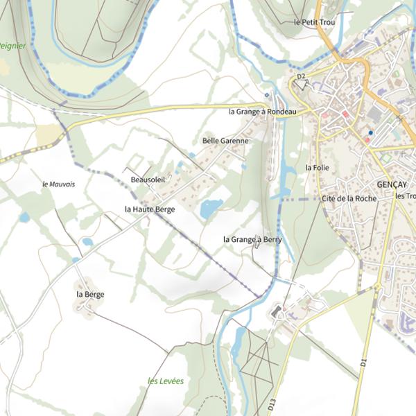 Plan cartographique de Plan d'Eau de Verneuil
