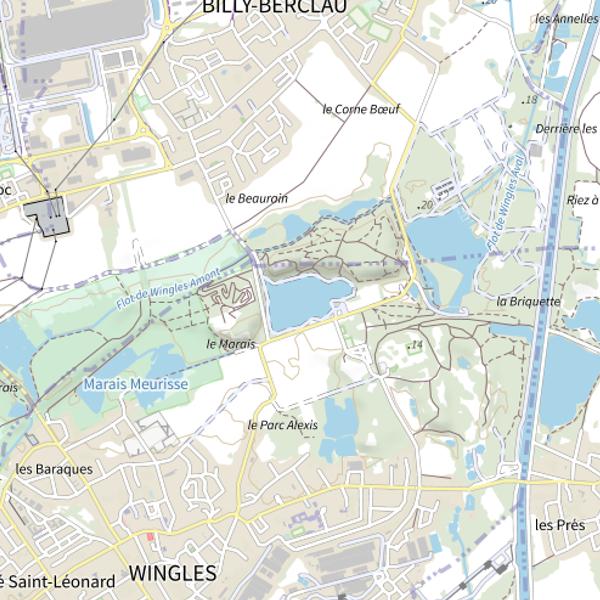 Plan cartographique de Plan d'Eau de Wingles