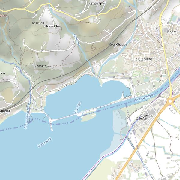 Plan cartographique de Plan d'Eau d'Embrun