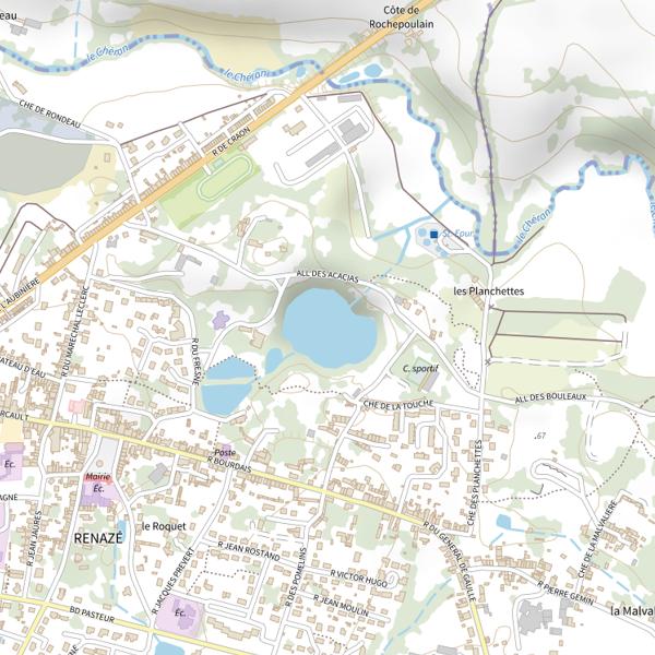 Plan cartographique de Plan d'Eau des Anciens Fours À Chaux
