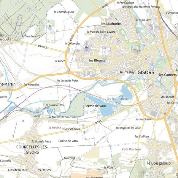 Plan cartographique de Plan d'Eau des Ballastières