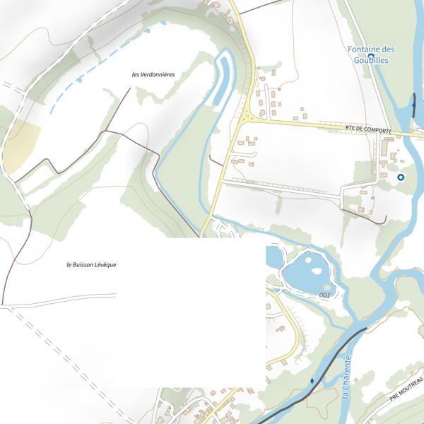 Plan cartographique de Plan d'eau des Côtes