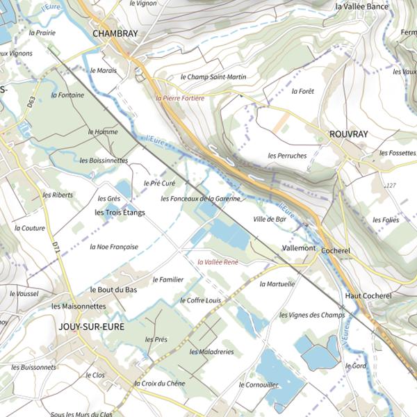 Plan cartographique de Plan d'Eau des Fonceaux de la Garenne