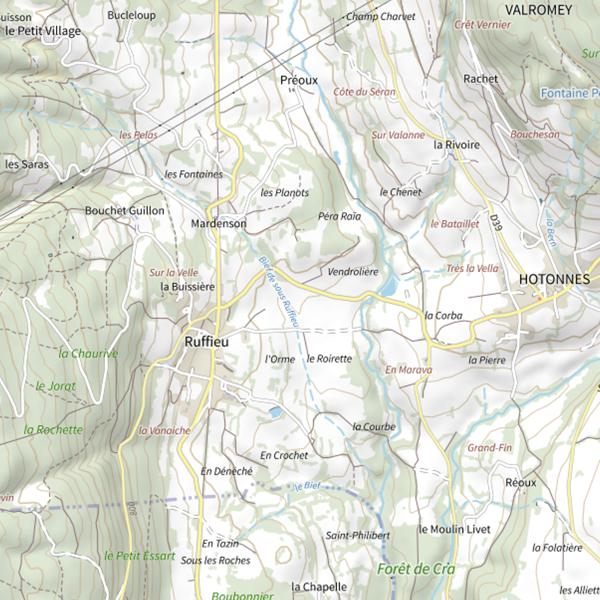 Plan cartographique de Plan d'eau des Fouillies