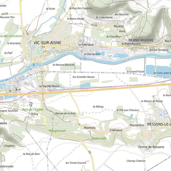 Plan cartographique de Plan d'Eau des Grandes Naues
