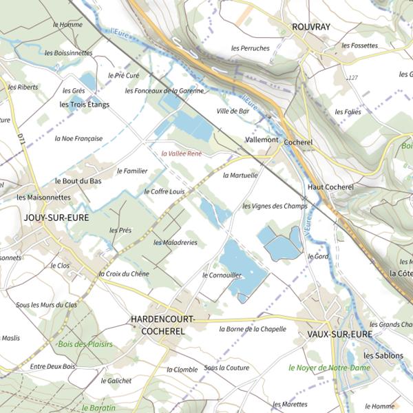 Plan cartographique de Plan d'Eau des Maladreries