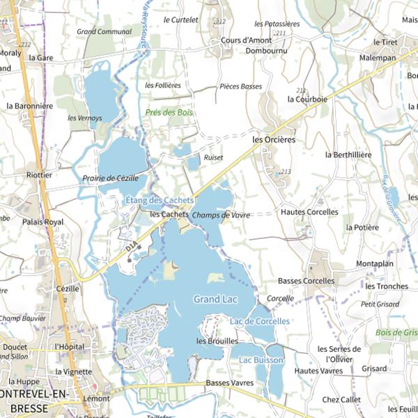 Plan cartographique de Plan d'Eau des Orcières