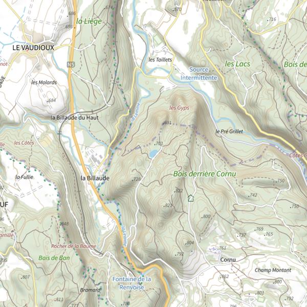 Plan cartographique de Plan d'Eau des Pêchettes