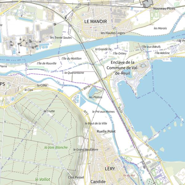 Plan cartographique de Plan d'Eau des Platais