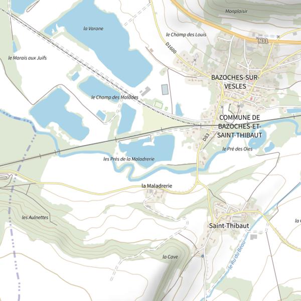 Plan cartographique de Plan d'Eau des Prés de la Maladrerie