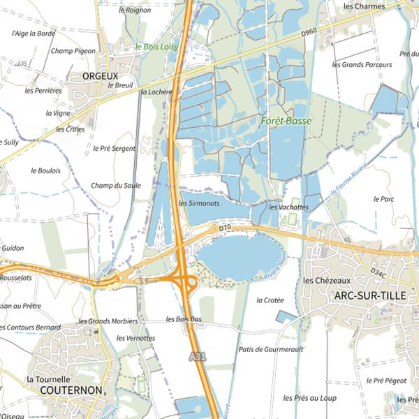 Plan cartographique de Plan d'Eau des Sirmonot