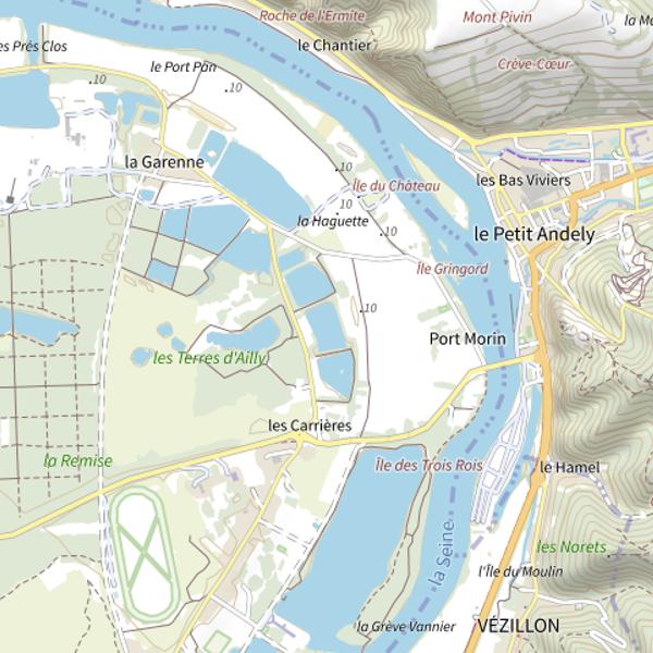 Plan cartographique de Plan d'Eau des Terres d'Ailly
