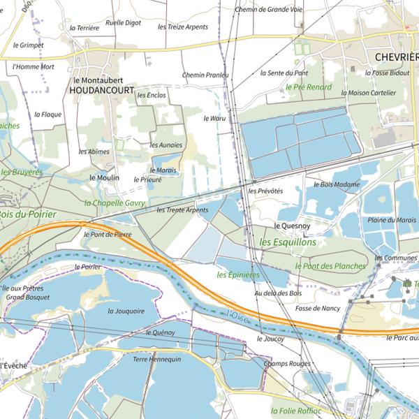 Plan cartographique de Plan d'Eau des Trente Arpents