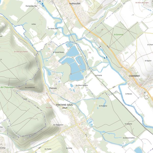 Plan cartographique de Plan d'Eau des Vieux Vignons