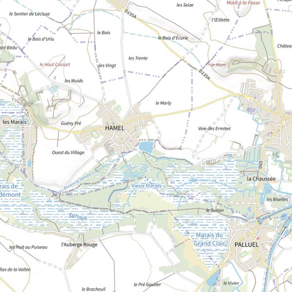 Plan cartographique de Plan d'Eau d'Hamel