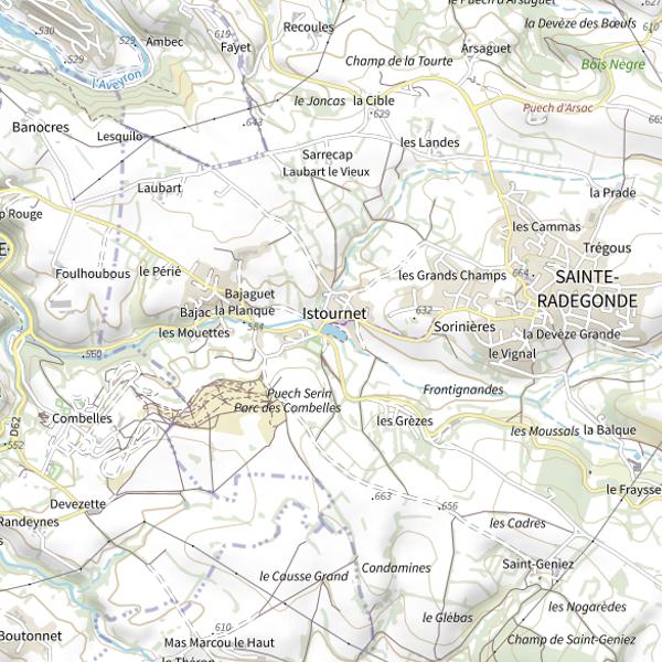 Plan cartographique de Plan d'eau d'Istournet (lâchers de truites)