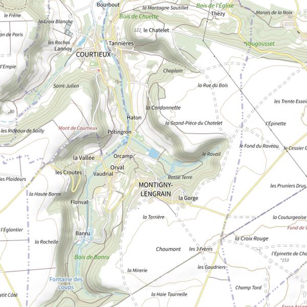 Plan cartographique de Plan d'Eau d'Orcamp