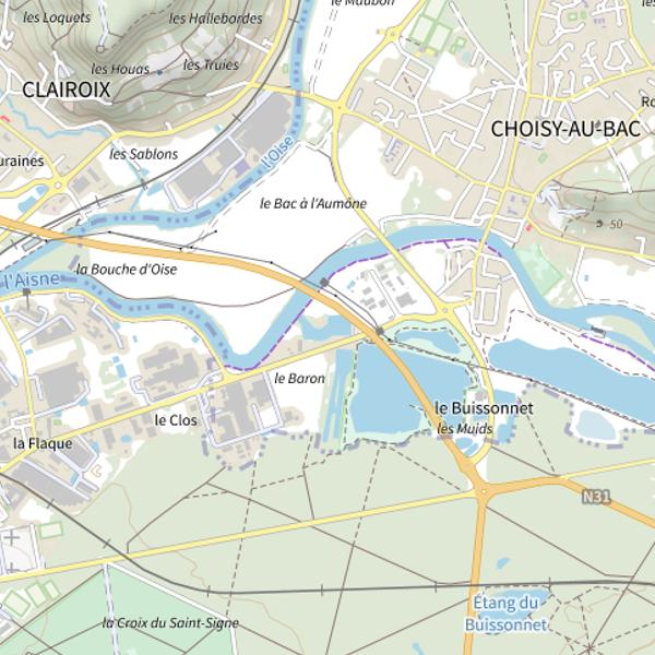Plan cartographique de Plan d'Eau du Baron