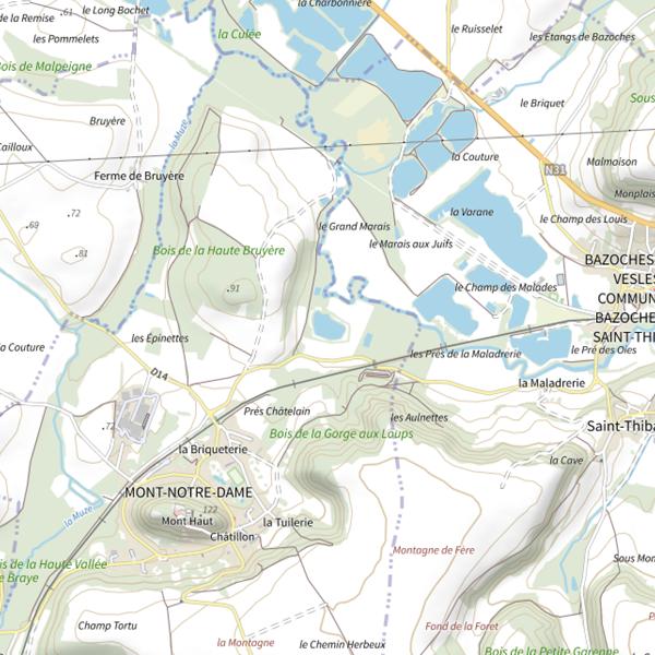 Plan cartographique de Plan d'Eau du Bois de la Haute Bruyère