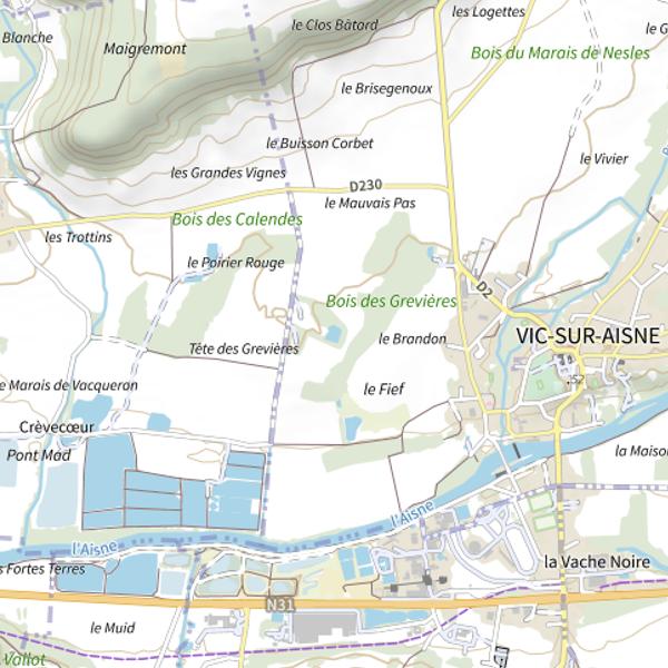 Plan cartographique de Plan d'Eau du Bois des Grevières