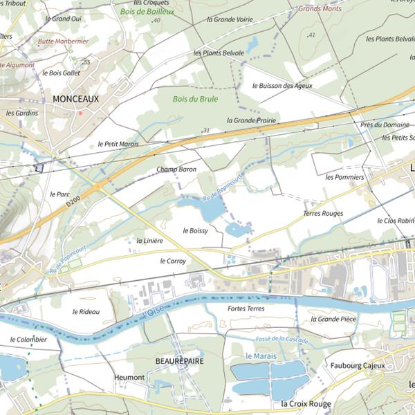 Plan cartographique de Plan d'Eau du Boissy