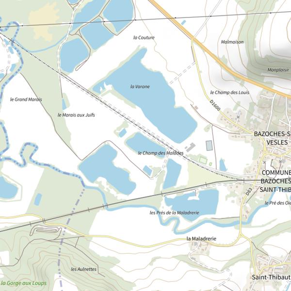 Plan cartographique de Plan d'Eau du Champ des Malades