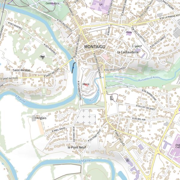 Plan cartographique de Plan d'eau du Château à Montaigu : 0,38 ha