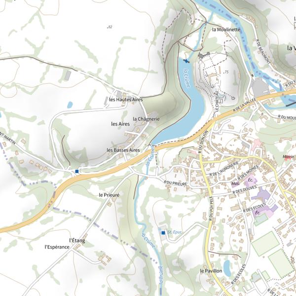 Plan cartographique de Plan d'eau du Château à Tiffauges : 2,3 ha